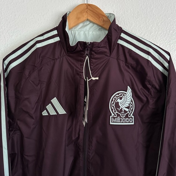 Adidas Mexico Reversible Anthem Soccer Jacket World Cup Concacaf Men Size Medium - Picture 2 of 11
